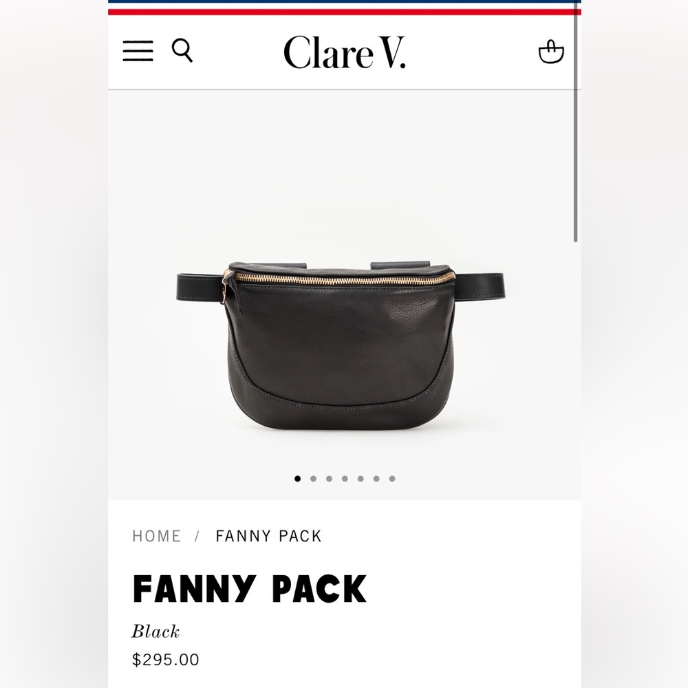 Clare V Black Leather Fanny Pack